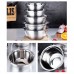   5PC Stainless Steel Basin Set Colander Baking Mixing Bowls Household Kitchen Food Organizer 18-26cm